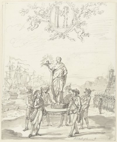 General Arms, dekoracja na Kadijksplein, 1795 autorstwa Johannes van Dregt (rejected attribution)