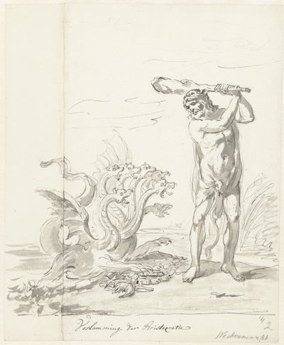 Zniszczenie arystokracji, dekoracja na Westermarkt, 1795 Paraliż arystokracji (tytuł na obiekcie) autorstwa Johannes van Dregt (rejected attribution)
