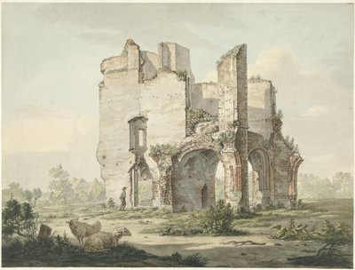 Ruiny opactwa Rijnsburg autorstwa Johannes van Lexmond