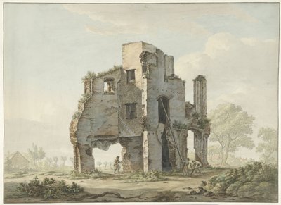 Rozbiórka ruin opactwa Rijnsburg autorstwa Johannes van Lexmond