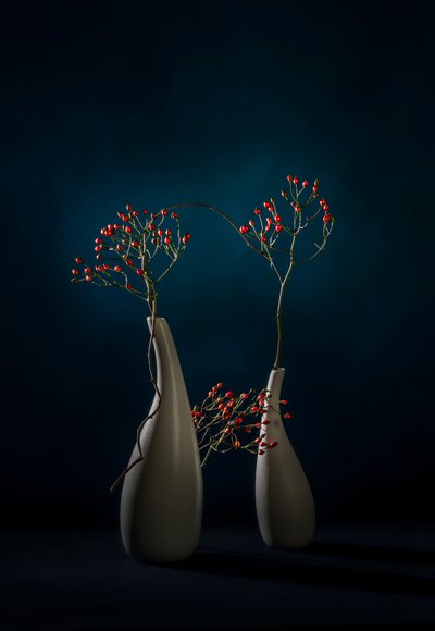 Nowoczesne wazony „Red Berries” autorstwa John-Mei Zhong