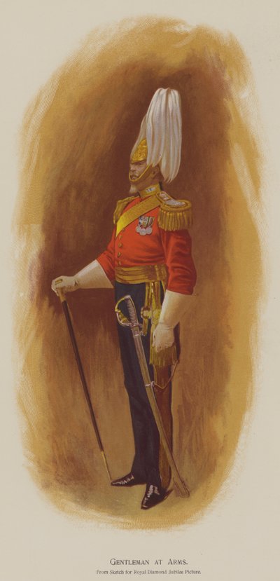 Gentleman at Arms (kolor lito) autorstwa John (after) Charlton