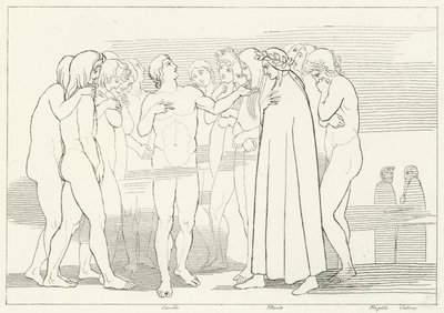 Pieśń Caselli, Czyściec, Canto 2 (rycina) autorstwa John (after) Flaxman
