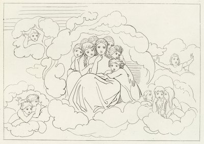 Niebiańskie Meteory, Raj, Canto 30 (Grawerowanie) autorstwa John (after) Flaxman