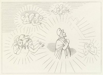 Niebiańskie wspaniałości, Raj, Canto 20 (grawerowanie) autorstwa John (after) Flaxman