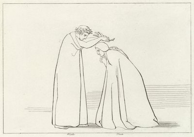 Upokorzenie, czyściec, Pieśń 1 (rycina) autorstwa John (after) Flaxman