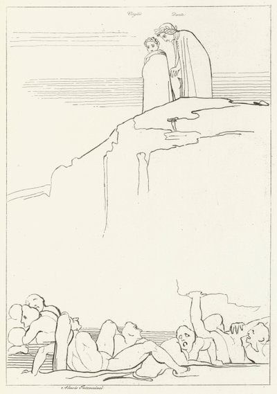 Malebolgia, Inferno, Canto 18 (grawerowanie) autorstwa John (after) Flaxman