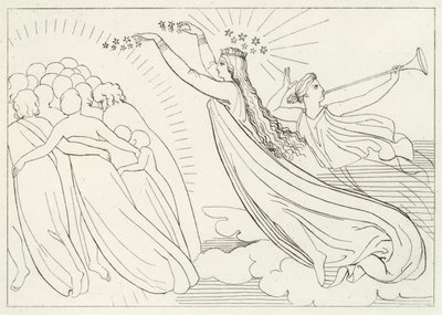 Aktywne dobro, raj, kanto 6 (grawerowanie) autorstwa John (after) Flaxman