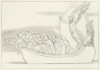 Benedykcja, Czyściec, Canto 2 (rycina) autorstwa John (after) Flaxman