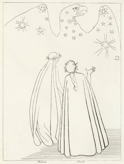 Niebiański Orzeł, Raj, Canto 19 (rycina) autorstwa John (after) Flaxman