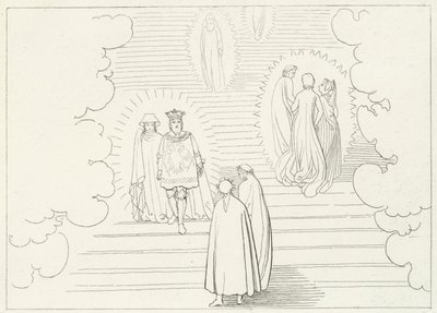 Niebiańskie Schody, Raj, Canto 21 (grawerowanie) autorstwa John (after) Flaxman