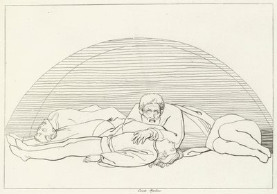 Śmierć Ugolino, Inferno, Canto 33 (rycina) autorstwa John (after) Flaxman