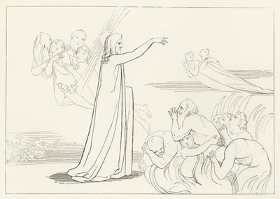 Zejście Chrystusa, Inferno, Canto 4 (rycina) autorstwa John (after) Flaxman