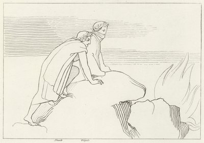 Płonąca Zatoka, Inferno, Canto 26 (rycina) autorstwa John (after) Flaxman
