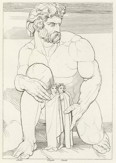 Giganci, Inferno, Canto 31 (grawerowanie) autorstwa John (after) Flaxman