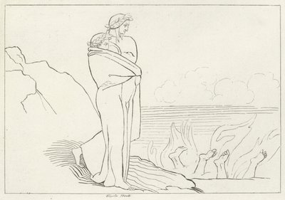 Zatoka Simony, Inferno, Canto 19 (rycina) autorstwa John (after) Flaxman