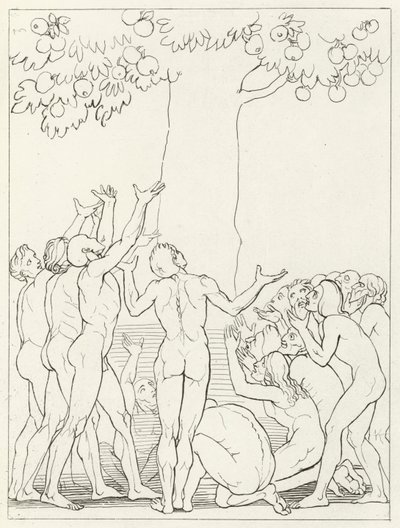 Nieumiarkowany, czyściec, Canto 24 (rycina) autorstwa John (after) Flaxman