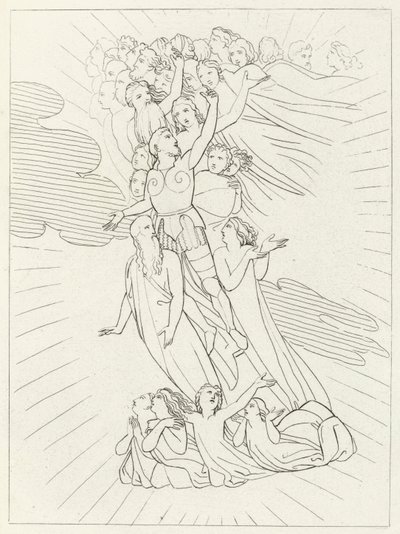 Planeta Jowisz, Raj, Canto 18 (rycina) autorstwa John (after) Flaxman