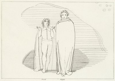 Odrodzenie, Inferno, Canto 34 (rycina) autorstwa John (after) Flaxman