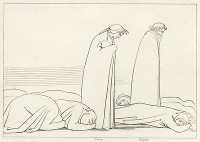 Region Chciwości, Czyściec, Canto 19 (rycina) autorstwa John (after) Flaxman