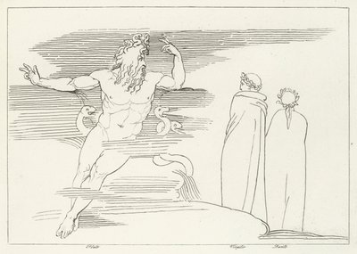 Region Plutona, Inferno, Canto 7 (rycina) autorstwa John (after) Flaxman