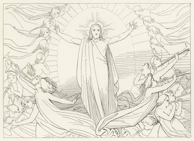 Triumf Chrystusa, Raj, Canto 23 (rycina) autorstwa John (after) Flaxman