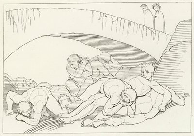 Vale of Disease, Inferno, Canto 29 (rycina) autorstwa John (after) Flaxman