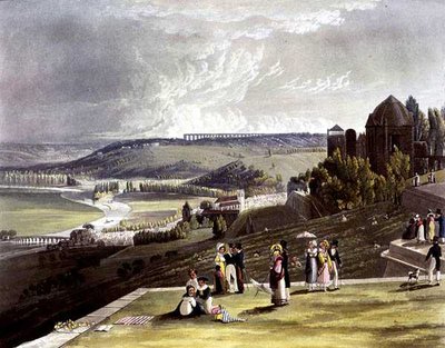 St. Germain, z „Widoki na Sekwanę”, rycina Daniel Havell (1785-1826) wyd. R. Ackermann (1764-1834) 1821 (kolor lito) autorstwa John (after) Gendall