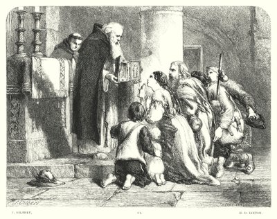 Childe Harold Lorda Byrona, Canto I, strofa 20 (grawerowanie) autorstwa John (after) Gilbert