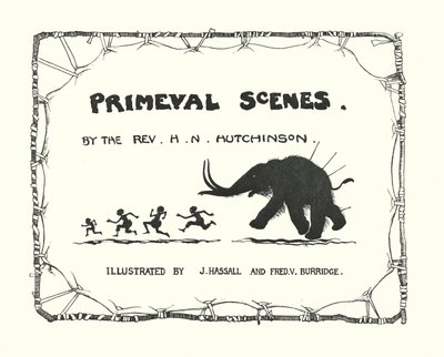Ilustracja na stronie tytułowej Primeval Scenes (litografia) autorstwa John (after) Hassall