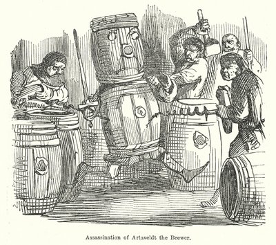 Zabójstwo piwowara Artaveldta (rycina) autorstwa John (after) Leech