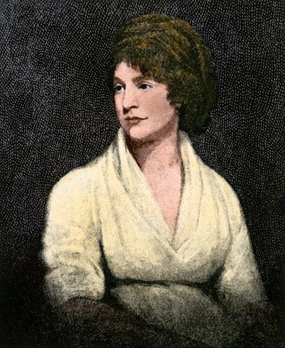 Portret Mary Wollstonecraft (1759-97) (rycina) autorstwa John (after) Opie