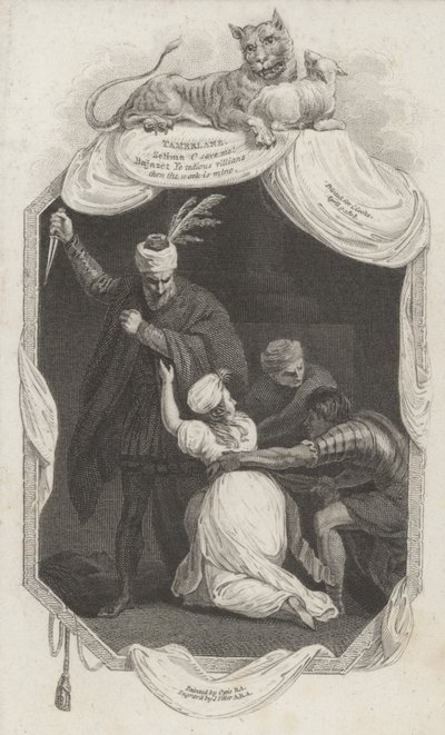 Scena z Tamerlana autorstwa Nicholasa Rowe (rycina) autorstwa John (after) Opie