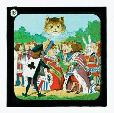 Alicja w Krainie Czarów, kolorowe slajdy z latarnią (zjeżdżalnia z latarnią) autorstwa John (after) Tenniel
