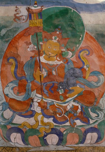 Malowidło ścienne z klasztoru Lamaistów w Hemis, Ladakh, Indie autorstwa Walter Charles Mills