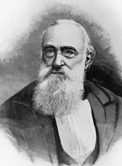 Portret Agostino Depretisa (1813-1887), włoskiego męża stanu i premiera Królestwa Włoch, grawer po fotografii Michele Schemboche (czynny 1856-ca 1906) autorstwa Walter Charles Mills