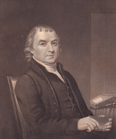 Portret amerykańskiego biskupa metodysty Williama Mc Kendree (1757-1835), rycina, ok. 1870 autorstwa Walter Charles Mills