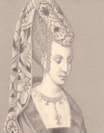 Portret Izabeli lub Izabea z Bawarii-Ingolstadt, królowej Francji autorstwa Walter Charles Mills