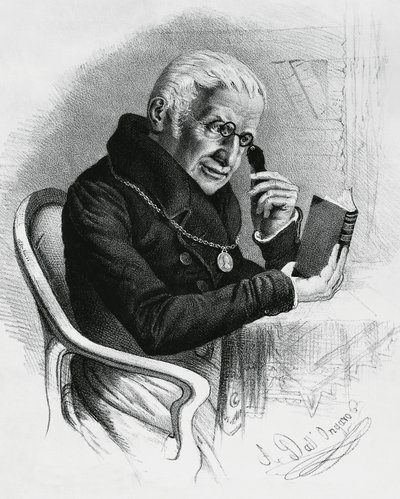 Portret Lorenzo Rondolini (1752-1844), włoskiego lekarza i pisarza, rysunek Antonio Dall