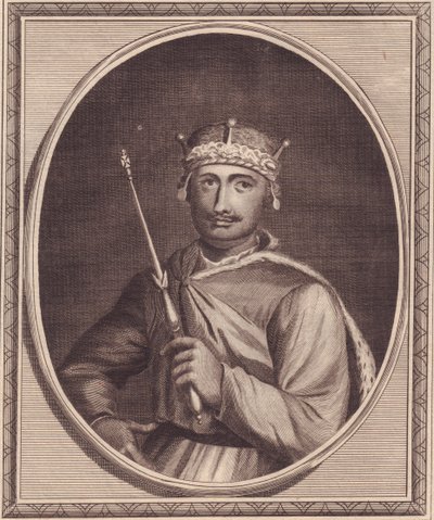 Portret Wilhelma II Anglii (1056-1100), znany również jako Rufus, miedzioryt Johna Goldara (1729-1795) autorstwa Walter Charles Mills