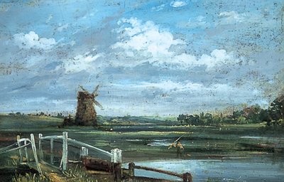 Niedaleko Haddon, Derbyshire (olej na płótnie) autorstwa John (manner of) Constable