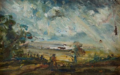 Plenerowy szkic zatoki (olej na płótnie) autorstwa John (manner of) Constable