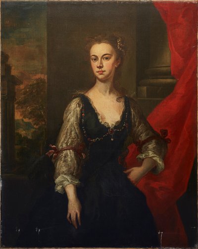 Portret mówi się, że to Elżbieta, hrabina Pembroke (1674-1739) (olej na płótnie) autorstwa John (studio of) Vanderbank