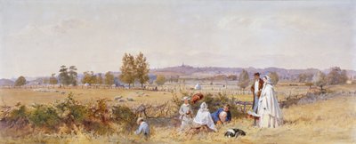 Pola na tyłach więzienia Holloway, Islington, Londyn, 1859 autorstwa John Absolon