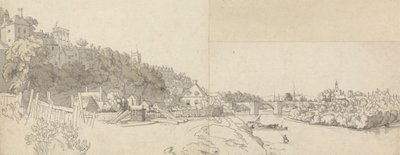 Miasto widziane z brzegu rzeki autorstwa John Alexander Gresse