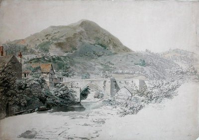 Most, Llangollen (akwarela na papierze) autorstwa John Alexander Gresse