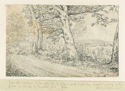 Park Armitage: rysunek piórkiem, 1814 autorstwa John Allport