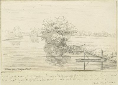 Burton-upon-Trent - Rzeka Trent: rysunek piórem i tuszem, bd [1799-1854] (rysunek) autorstwa John Allport