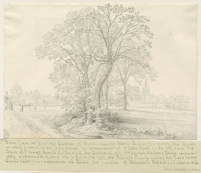 Lichfield - Widok na Stowe Pool: rysunek piórkiem, bd [1826] (rysunek) autorstwa John Allport