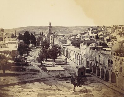 Jerozolima, Dwór Meczetu Omara, 1857. autorstwa John Anthony